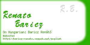 renato baricz business card